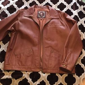 100% leather cognac XL The Territory Ahead jacket